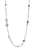 Charm Necklace, 18K Gold & Sterling Silver